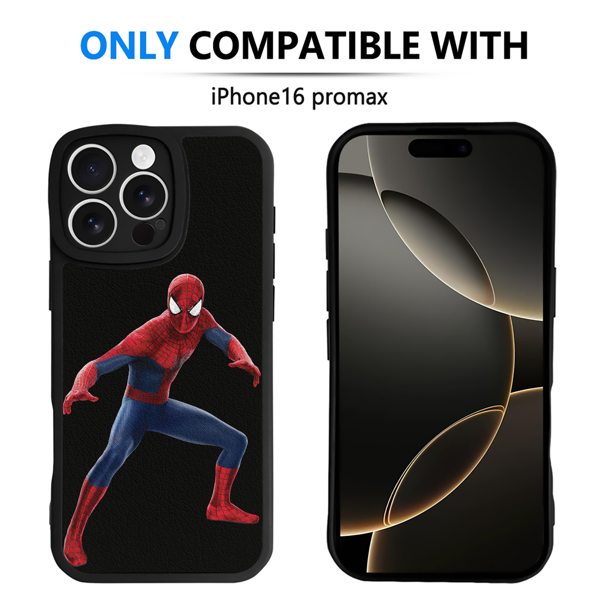 （画像用） Spider Man スパイダーマン 【iPhone 16シリーズ対応】シリコンスマホケース（レザー調） 材質：シリコン